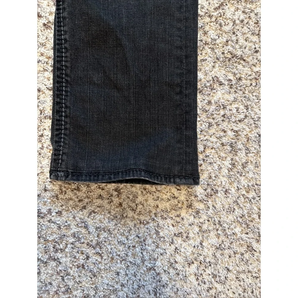 True Religion Straight Mens 33 Black Big Stitch Jeans 33,‎ 30.5 Inseam Hemmed
